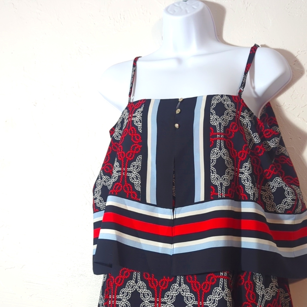 NWT Tommy Hilfiger Red White Blue Nautical Coastal Patriotic 4th Of July Dress - Picture 7 of 9